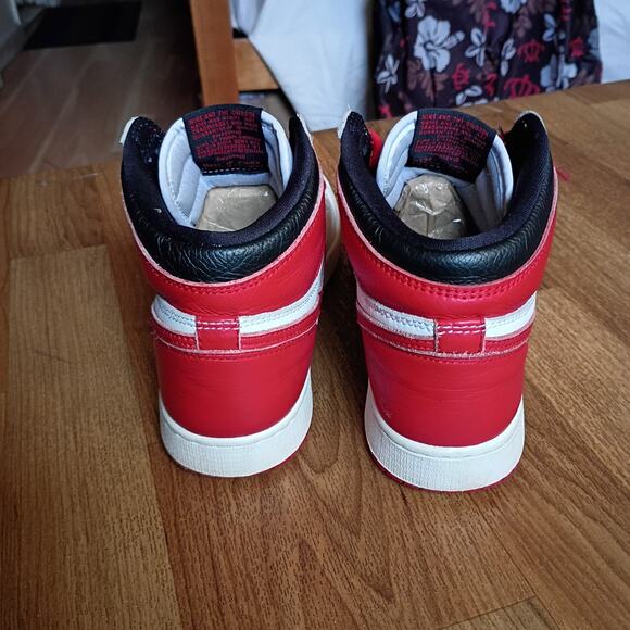Jordan Nike Air Jordan 1 Heritage Red White Leather 575441-161 Size 7Y Men\'s